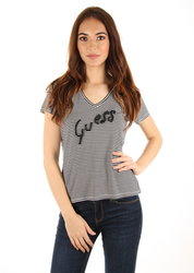 Guess dámské pruhované tričko  - XS (ST04)