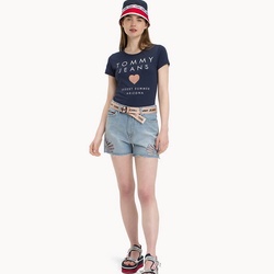 Tommy Hilfiger dámské tmavě modré tričko Heart