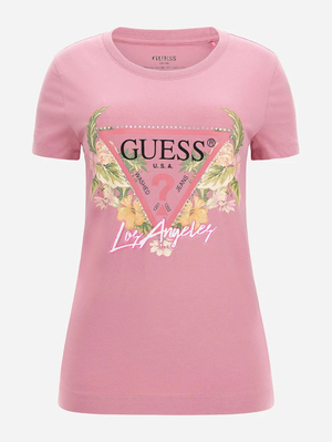 Guess dámské růžové tričko - XS (G67G)