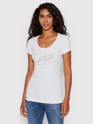 Guess dámské bílé tričko - L (G011)