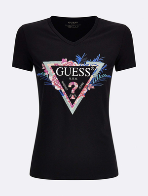 Guess dámské černé tričko - XS (JBLK)
