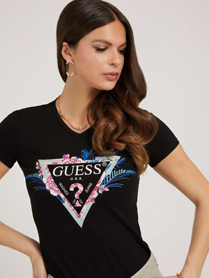 Guess dámské černé tričko - XS (JBLK)