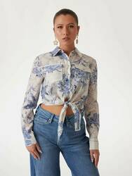 Guess dámská bílá košile - XS (P7WQ)