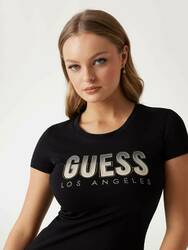 Guess dámské černé tričko - XS (JBLK)