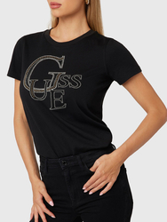 Guess dámské černé tričko - S (JBLK)