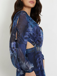 Guess dámské modré šaty - XS (P7PC)