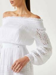 Guess dámské bílé šaty - XS (G011)