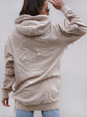 Guess dámské krémové mikinové šaty - XS (G9N1)