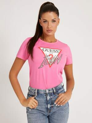 Guess dámské růžové tričko - S (G65C)