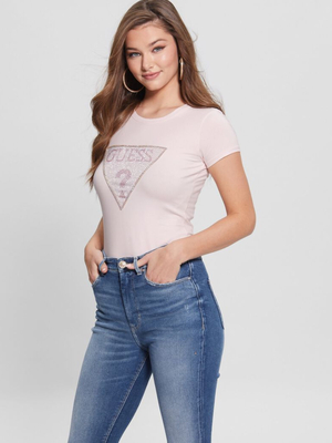 Guess dámské růžové tričko - S (A60W)