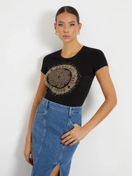 Guess dámské černé tričko - XS (JBLK)