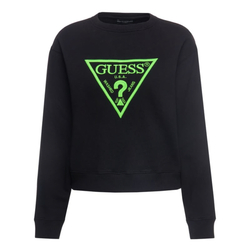 Guess dámská černá mikina Neon Logo - XS (JBLK)
