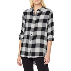 Guess dámská šedá kostkovaná košile - XS (L097)