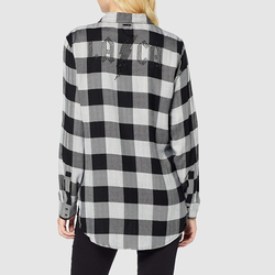 Guess dámská šedá kostkovaná košile - XS (L097)