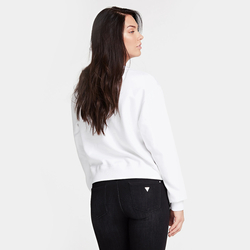 Guess dámská bílá mikina Neon Logo - XS (TWHT)