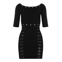 Guess dámské černé šaty Amelie - M (JBLK)