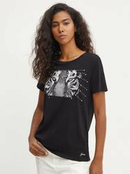Guess dámské černé tričko - XS (JBLK)