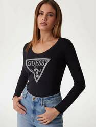 Guess dámské černé tričko - XS (JBLK)
