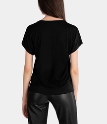 Guess dámské černé tričko s peříčky - XS (JBLK)