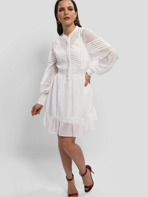 Guess dámské bílé šaty - L (G011)