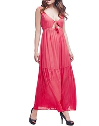 Guess dámské růžové maxi šaty - XS (A543)