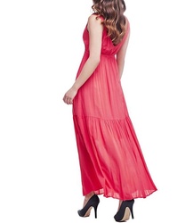 Guess dámské růžové maxi šaty - S (A543)