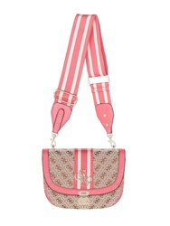 Guess dámské růžovo - béžové crossbody se vzorem