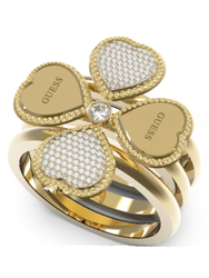 Guess dámský zlatý prsten 3ks  - 52 (GOLD)
