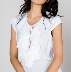 Guess dámský bílý elegantní top Pura - M (TWHT)