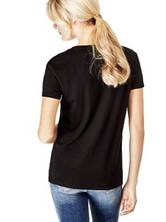 Guess dámské černé tričko s potiskem - XS (A996)
