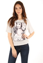 Guess dámské šedé tričko Icon - XS (DTGH)