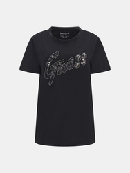 Guess dámské černé tričko - L (JBLK)