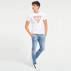 Guess pánské bílé triko - XL (TWHT)