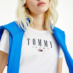 Tommy Jeans dámské bílé triko - L (YBR)