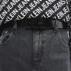 Calvin Klein dámský lesklý černý pásek - 90 (BDS)