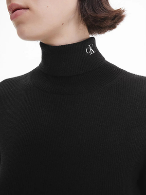 Calvin Klein dámská černé vlněné šaty - L (BEH)