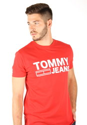 Tommy Hilfiger pánské červené tričko Essential - XL (602)