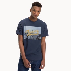 Tommy Hilfiger pánské tmavě modré tričko Photoprint