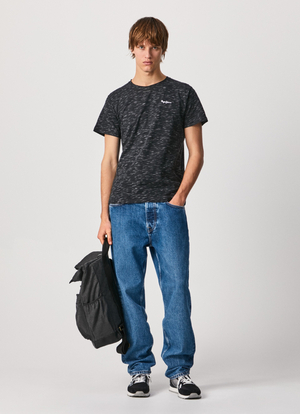 Pepe Jeans žíhané černé tričko Paul - XS (999)