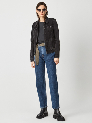 Pepe Jeans dámská černá džínová bunda - XS (000)