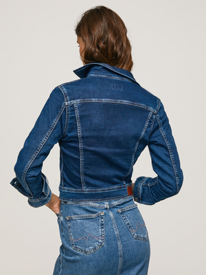 Pepe Jeans dásmká tmavě modrá džínová bunda Core - XS (0)