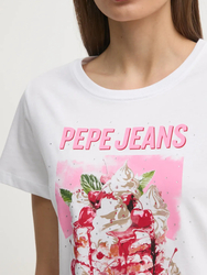 Pepe Jeans dámské bílé tričko - XS (800)