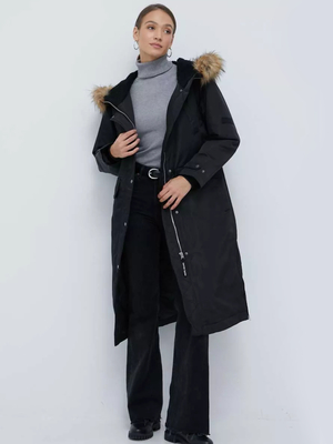 Pepe Jeans dámský černý kabát - XS (999)