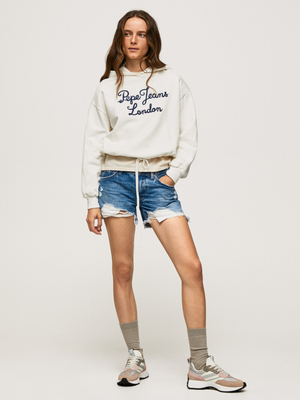 Pepe Jeans dámská krémová mikina - XS (808)