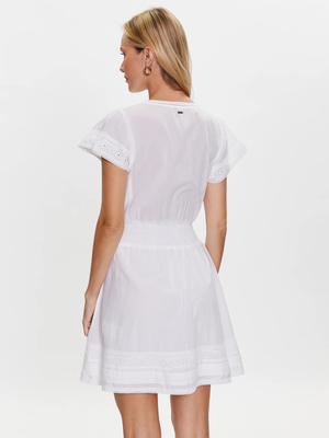 Pepe Jeans dámské bílé šaty - S (800)