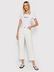 Pepe Jeans dámské bílé tričko NEW VIRGINIA - L (800)