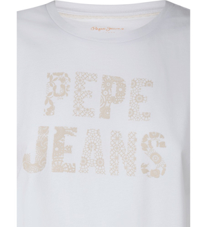 Pepe Jeans dámské bílé triko OLA s potiskem - L (800)