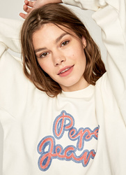Pepe Jeans dámská smetanová mikina Bonnie - M (808)