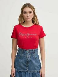 Pepe Jeans dámské červené tričko  - XS (255)