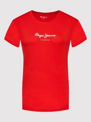 Pepe Jeans dámské  červené tričko  NEW VIRGINIA - XS (255)